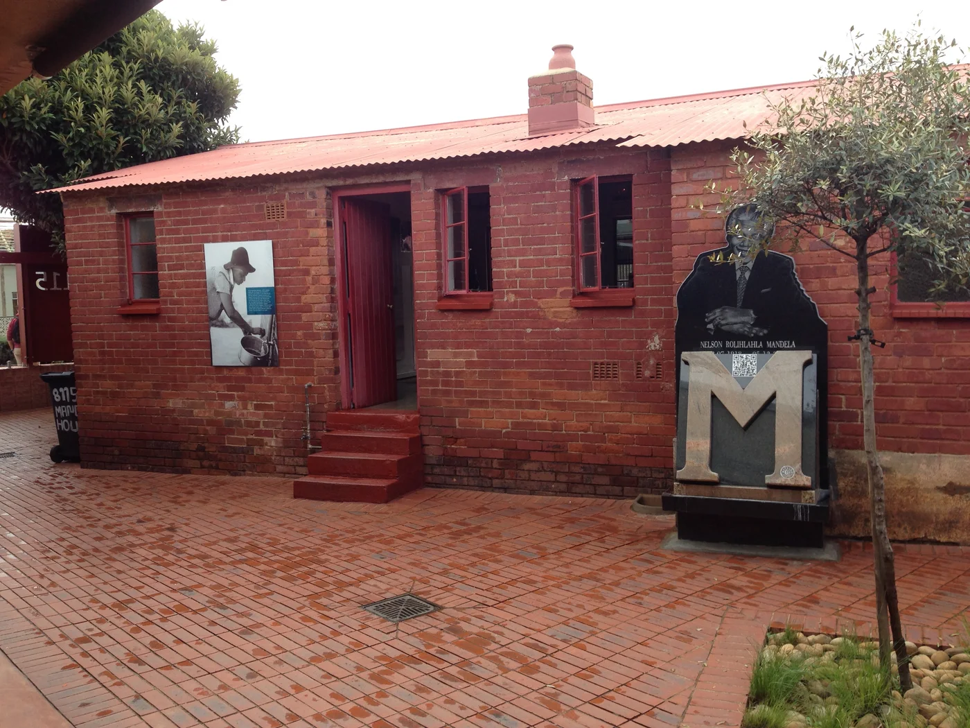 The exterior of Mandela House at 8115 Vilakazi Street in Soweto